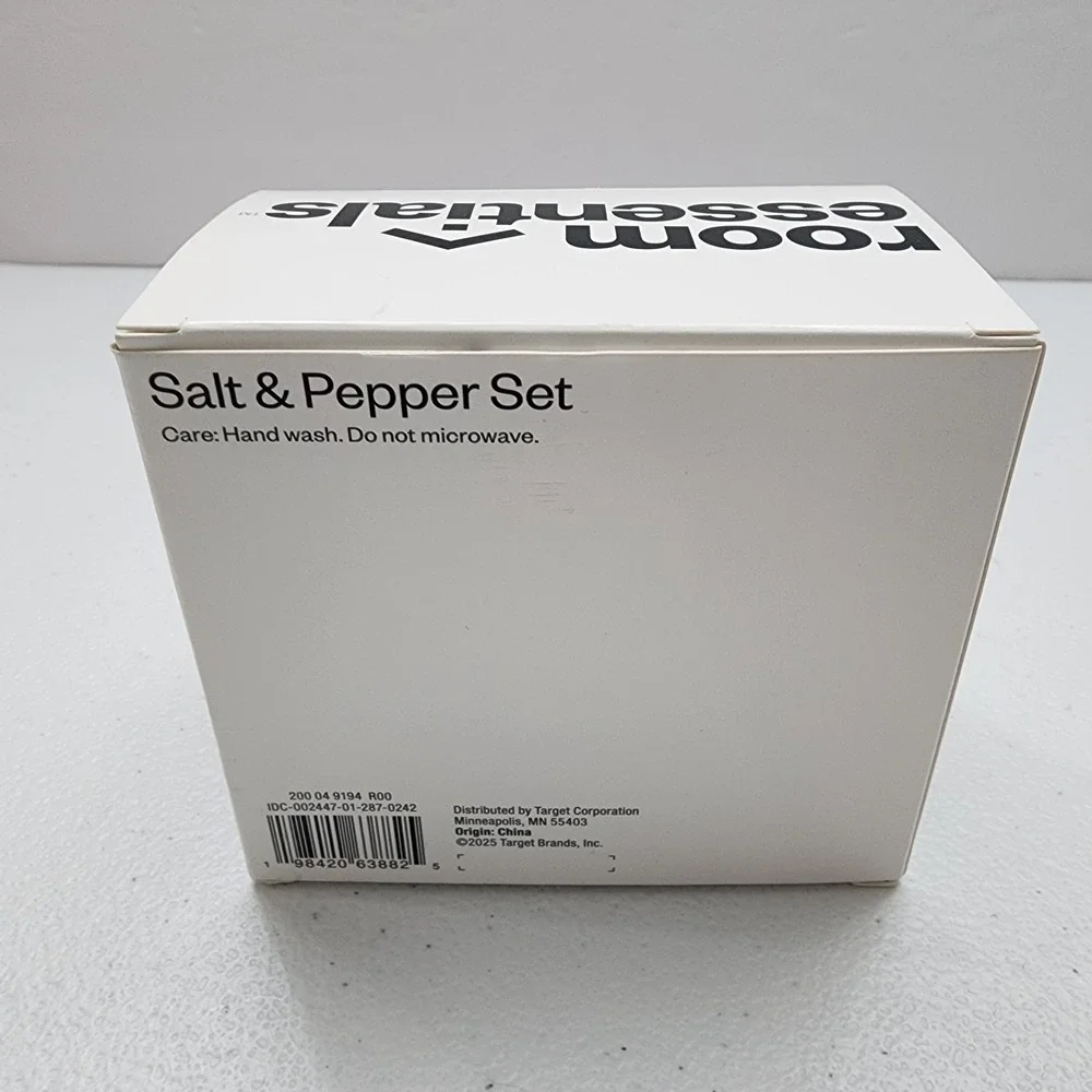 Room Essentials Speckled Salt & Pepper Shakers Stoneware